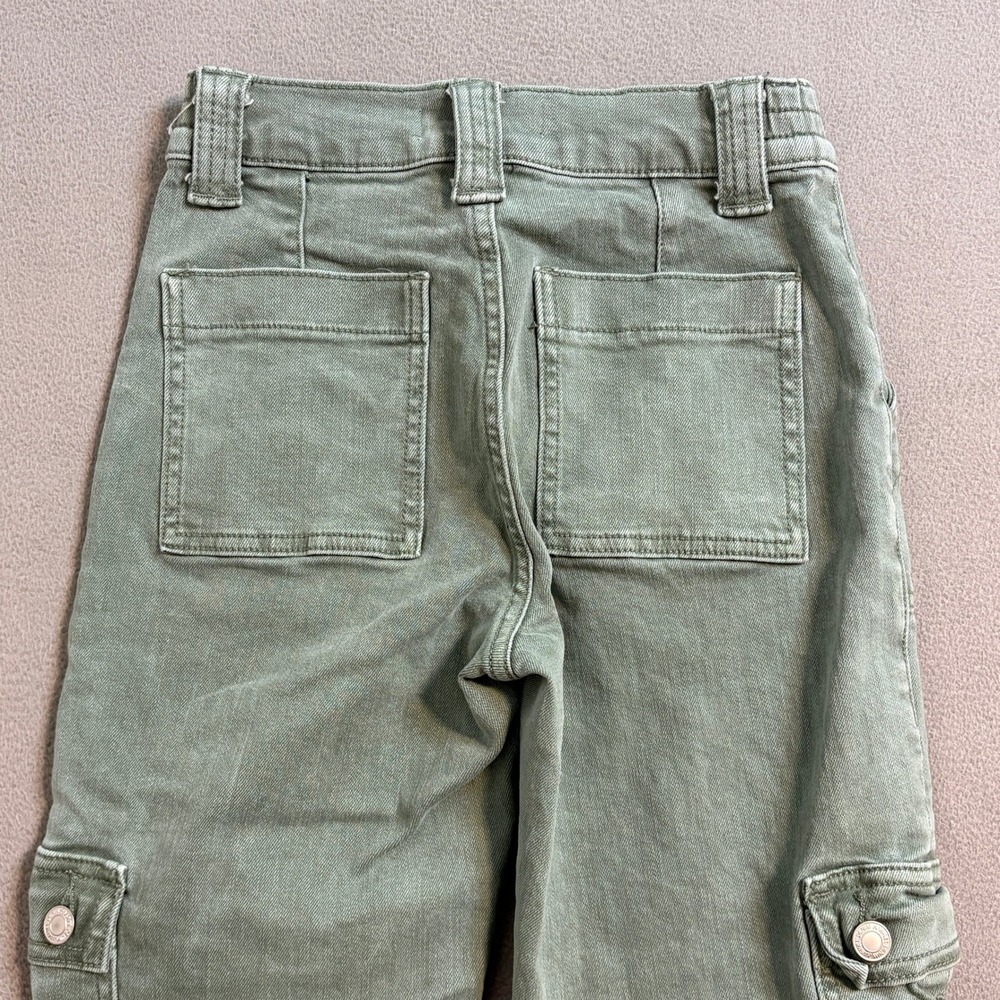 Vervet Los Angeles Women Olive Green Cargo Pants Straight Leg Utility Size 23 - Picture 4 of 10